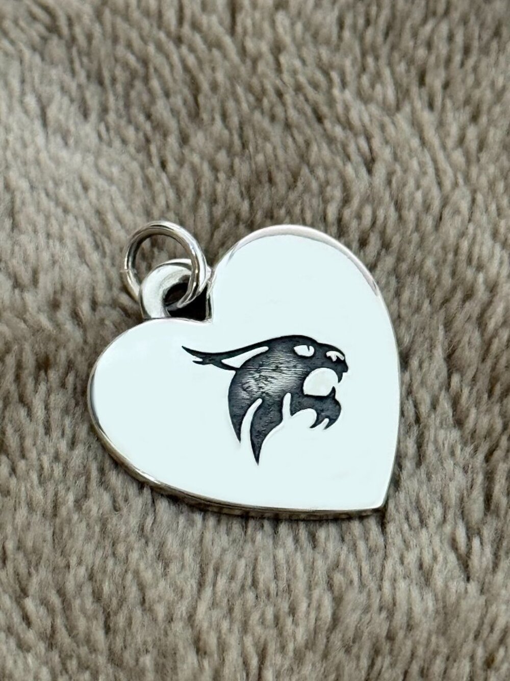 Texas State University Classic Heart Charm